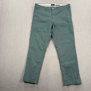 Ben Sherman Mens Stretch Fit Chino Pants Sage Green Teal 36W 30L RN159557